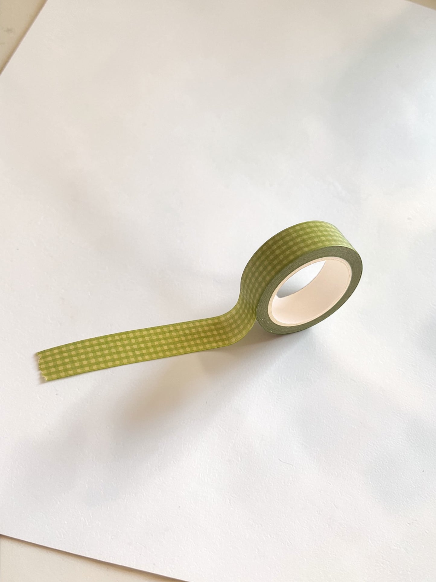Green Gingham Washi Tape