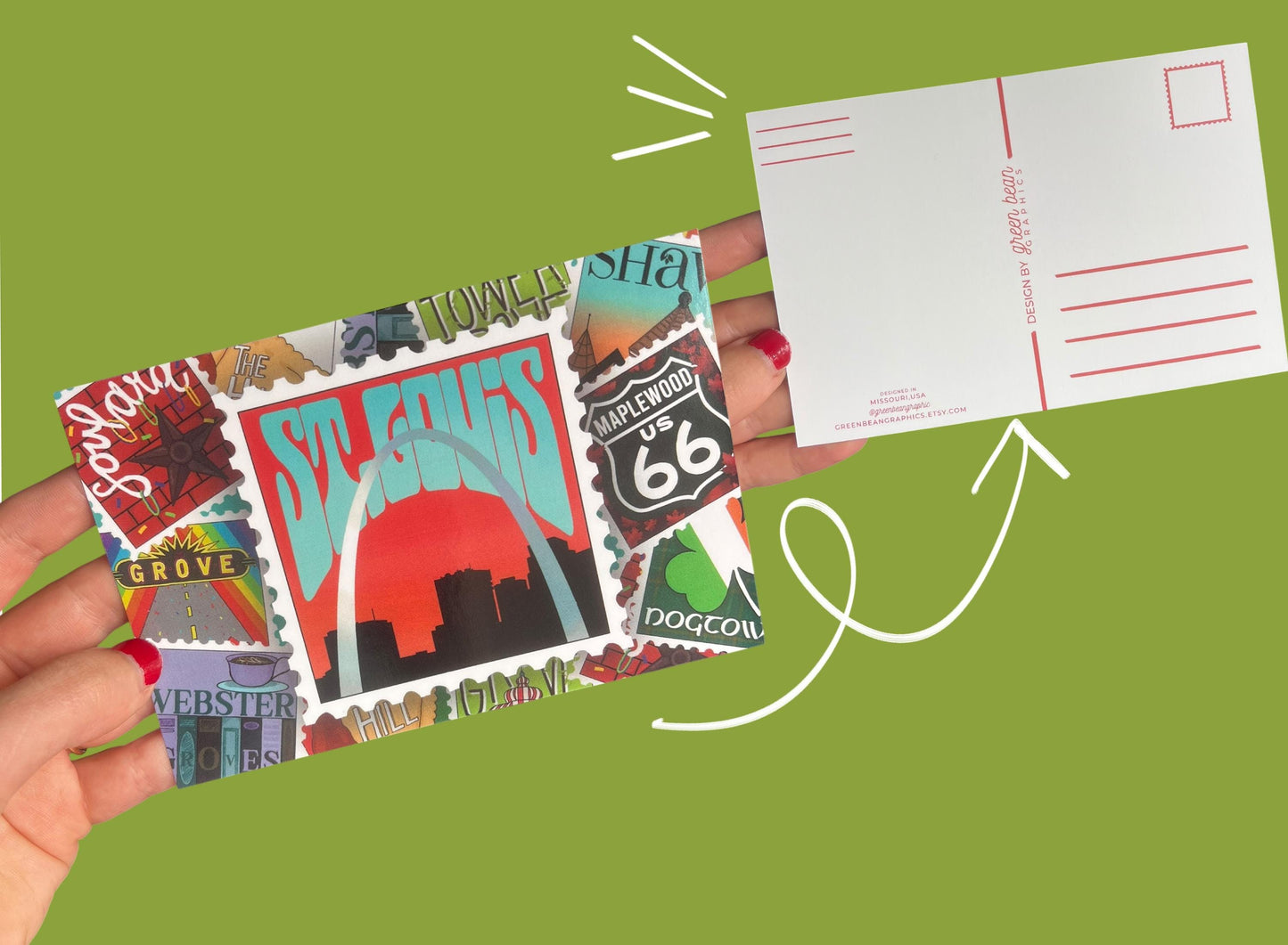 Postcard: St. Louis Stamps