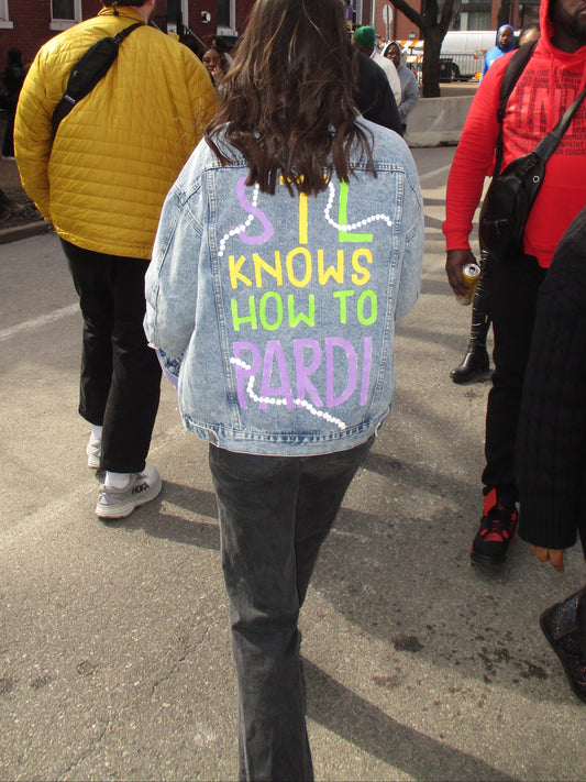 STL Mardi Gras Denim Jacket