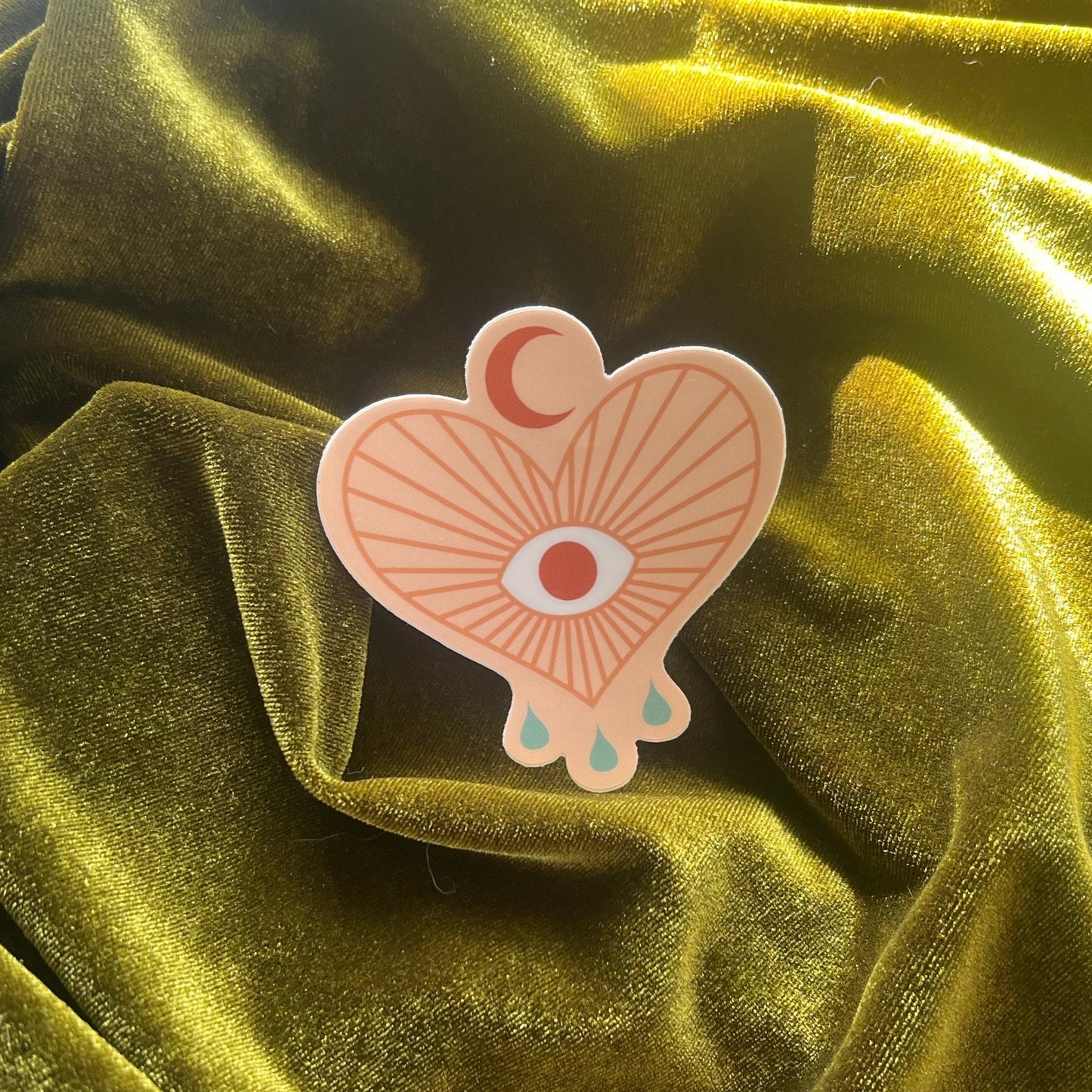 Heart, Moon & Eye Sticker