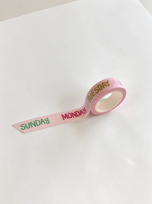 Days of the Week Washi Tape