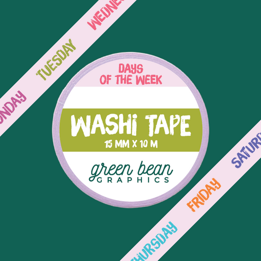 Days of the Week Washi Tape